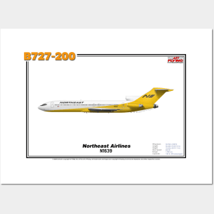 Boeing B727-200 - Northeast Airlines (Art Print) Posters and Art